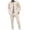 C-Khaki51, variant on DHFJKG 2 Piece Sets Mens Shirts Waffle Button Down Turndown Collar Shirt Jacket Straight Leg Pants Solid Color Versatile Outfit