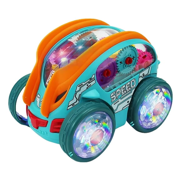 Hearth & Gear Powered Stunt Flip Car With Rotating & Rolling Action Light & Music Effects Educational Toy Vehicle For Boys & Girls Ages 1 3 Years Cars Trucks Fingertip Remote Control Gesture Stunt Car