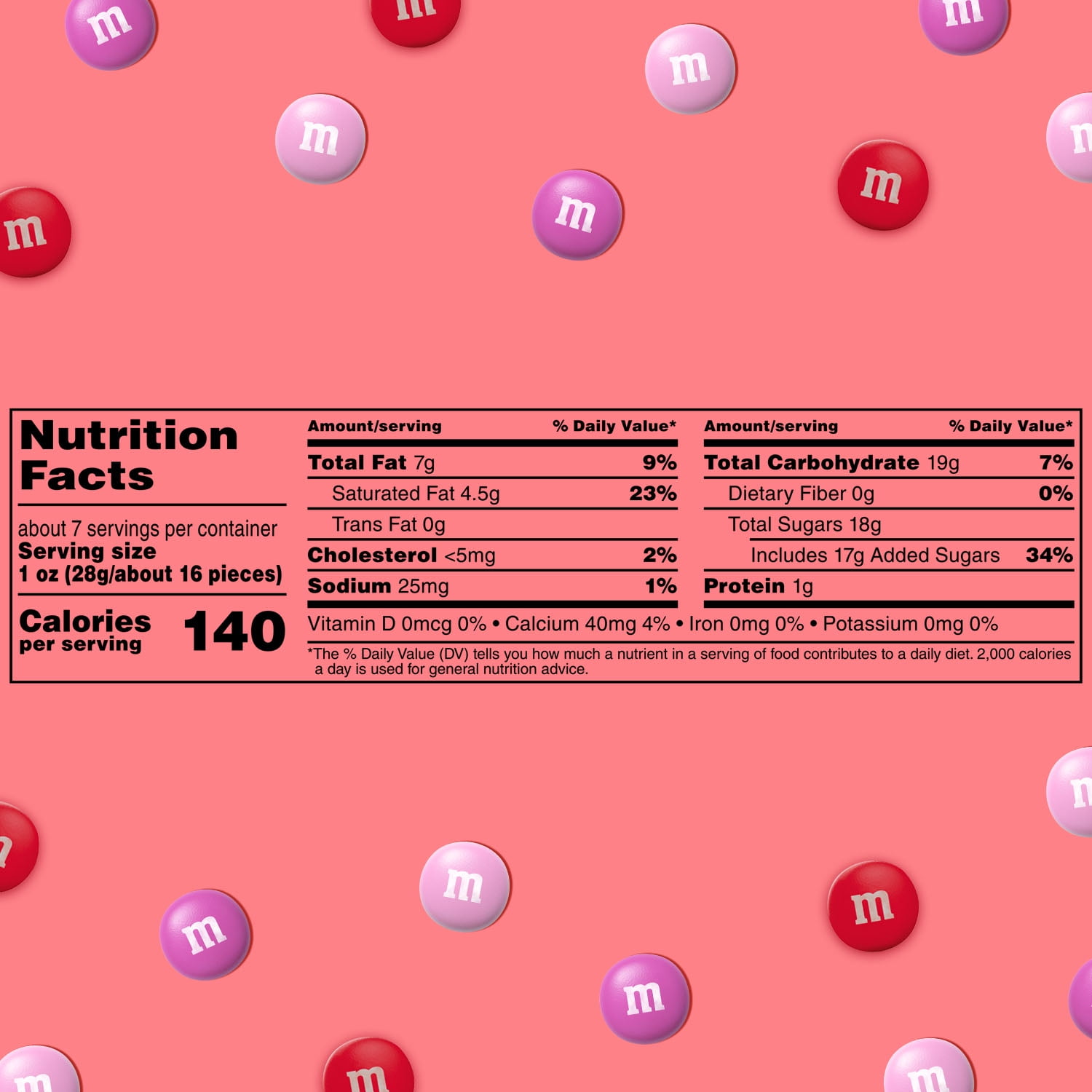 M&M's White Chocolate Strawberries & Cream Valentines Day Candy Mix - 7.44 oz Bag