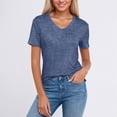thumbnail image 2 of Women T Shirt Short Sleeve Navy Basic Tee Shirt Womens Spring Tops Going Out Tops for Women, 2 of 5