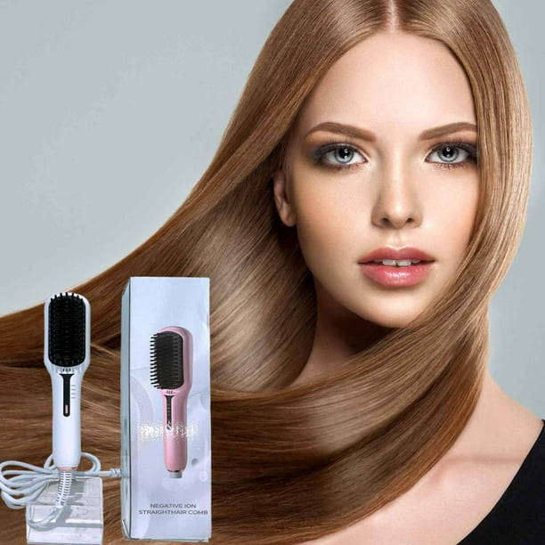 Peine alisador de cabello, plancha de cabello portátil para el hogar, peinado de larga duración, temperatura constante, cuidado del cabello, peine de peluquería, cepillo alisador