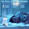 thumbnail image 4 of Lindo humidificador de niebla fría Purificador de aire para dormitorio de oficina Carga USB Humidificador de aire Kawaii con luz LED Botella hidratante de aire (blanco), 4 of 5