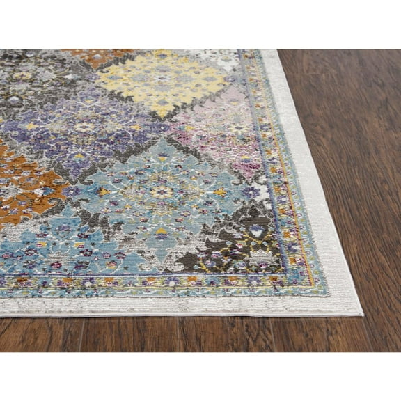 Alora Decor Morocco 5' x 7' Diamond Multi-Color Area Rug