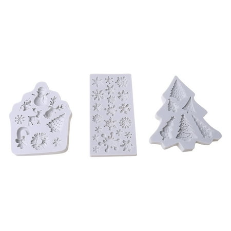 

Sugarcraft Mould Tree Snowflake Shape Cookie Cutters Cartoon Christmas Silicone Cake Kitchen Baking Accessories