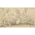 thumbnail image 2 of John Hayter 24x15 Black Ornate Framed Double Matted Museum Art Print Titled: Avenue of Trees, 2 of 5