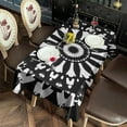 thumbnail image 2 of Black White Tie Dye Mandala Pattern Rectangle Tablecloth 60"x120",Waterproof Polyester Rectangle Table Cloth, Wipeable Spillproof Polyester Tablecloth for Dining, Camping, Indoor and Outdoor, 2 of 6