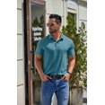 thumbnail image 5 of COOFANDY Men' Collared Shirts Short Sleeve Casual Polo T Shirt Summer Golf Shirts Classic Stylish Tees, 5 of 6