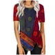 thumbnail image 2 of Fiudx Ofertas y Liquidaciones Blusa Casual de Manga Corta con Estampado de Botones y Cuello Redondo para Mujer, 2 of 5