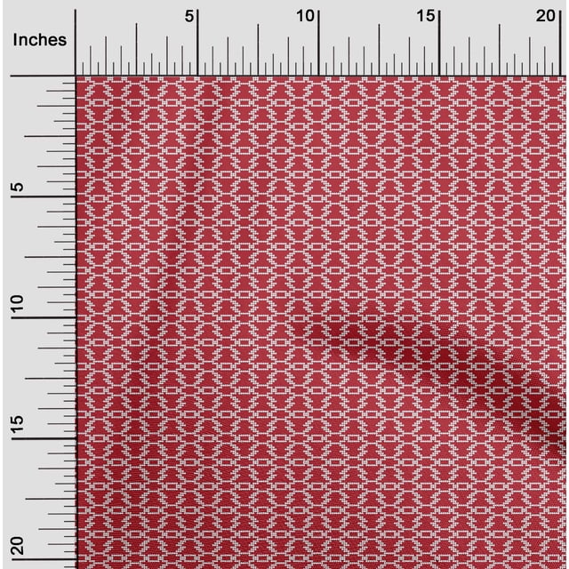 oneOone Silk Tabby Fabric Geometric Kasuri Decor Fabric Printed BTY 42 Inch Wide