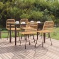 thumbnail image 1 of vidaXL 5 Piece Garden Dining Set Poly Rattan, 1 of 5