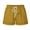 Yellow, variant on biudgviw Summer Shorts for Women Cuffed Hem Cotton Linen Shorts with Pockets Drawstring High Waisted Beach Vacation Casual Shorts