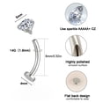 thumbnail image 3 of 14G Titanium Floating Belly Button Rings for Women Flat Back Belly Rings 8mm Belly Piercing Jewelry, 3 of 4