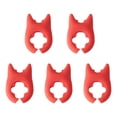 thumbnail image 1 of 5 PCS Spoon Pot Pan Holder Spatula Bracket Clips, Heat Resistance Non Silicone Pot Spoon Holder Pot Clip Holder, Mini Small Fun Spoon Rest For Pot Kitchen Gadget(Red), 1 of 9