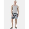 thumbnail image 2 of No Boundaries Men's & Big Men's Elastic Waist Swim Trunks, 6" Inseam, Size S-5XL, 2 of 5