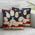 thumbnail image 3 of Qinduosi  th of July Pillow Covers American Flag Funny Paws Patriotic Pillows Independence Day Pillowcase Decor for Sofa White, 3 of 5
