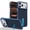 Blue, variant on Designed for iPhone 15 Pro Case, Tech Fabric + PC + Metal Material, 360° Rotating Adjustable Bracket Shockproof Drop Protective Ultra Slim Lightweight Phone Case Cover, Grayblack