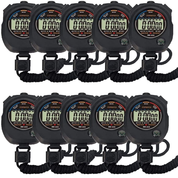 Cronómetro deportivo digital Timer Pgzsy, paquete de 10 unidades con alarma