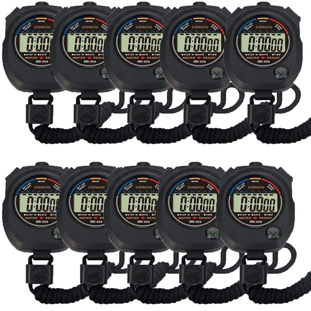 Cronómetro deportivo digital Timer Pgzsy, paquete de 10 unidades con alarma