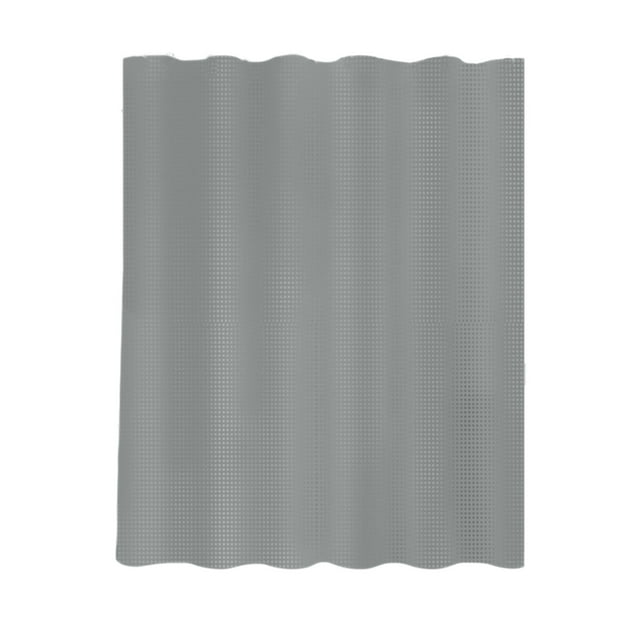 Rideau de Douche Double Face Couleur Unie à Pois, Imperméable, Gris