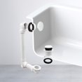 thumbnail image 2 of Westbrass 12" Sch. 40 PVC Bathtub Assembly with Tip-Toe Drain and 2-Hole Overflow, Powder Coat White, 2 of 14