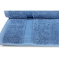 thumbnail image 5 of SALBAKOS Luxury Hotel & Spa Turkish Cotton 4-Piece Eco-Friendly Bath Towel Set 27 x 54 Inch, Blue, 5 of 7