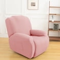 thumbnail image 5 of Rosnek Stretch Recliner Slipcover with Pockets Furniture Chair Cover, Pink (4 Pieces), 5 of 8