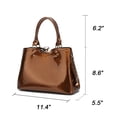 thumbnail image 4 of Style Strategy purses patent leather Satchel handbags for women  Top Handle snap lock Shoulder bags crossbody for women, 4 of 7
