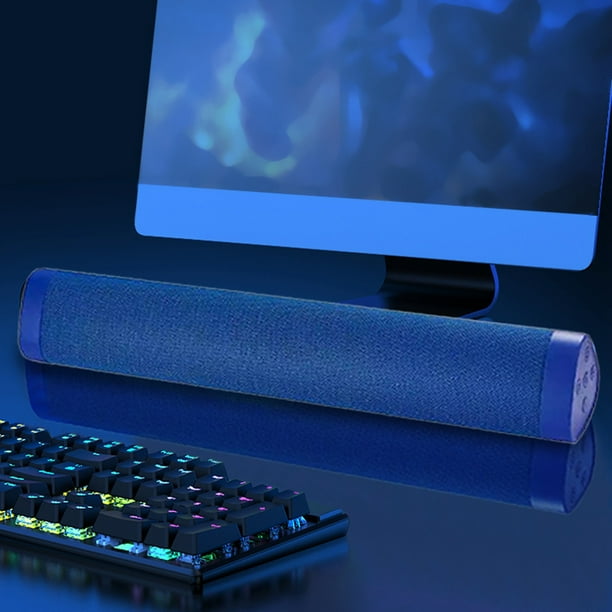 -S Altavoz Bluetooth inalámbrico Altavoz estéreo de alta fidelidad Efecto de sonido Barra de sonido Subwoofer de escritorio Altavoz Bluetooth de barra larga Admite tarjeta Radio FM Altavoces Bluetooth