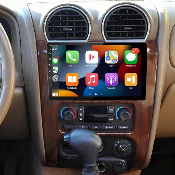 Eforcase 4G 64G Car Stereo for GMC Envoy 2002-2009 with Wireless Carplay Android Auto, 10.1" 2.5D Touch Screen Car Radio with Mirror Link WiFi GPS Bluetooth FM RDS EQ SWC Backup Camrea MIC