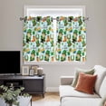 thumbnail image 4 of Saint Patrick's Day Kitchen Curtains Window Panels, Gnomes Hat Boot Clovers Blue Stripes Insulated Window Treatment Curtain, Grommet Curtains for Bedroom/Living Room/Bathroom, 2 Piece 52"Wx45"L, 4 of 8