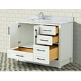 thumbnail image 3 of Ari Kitchen & Bath Huntington 42" Solid Wood Bathroom Vanity in White, 3 of 9