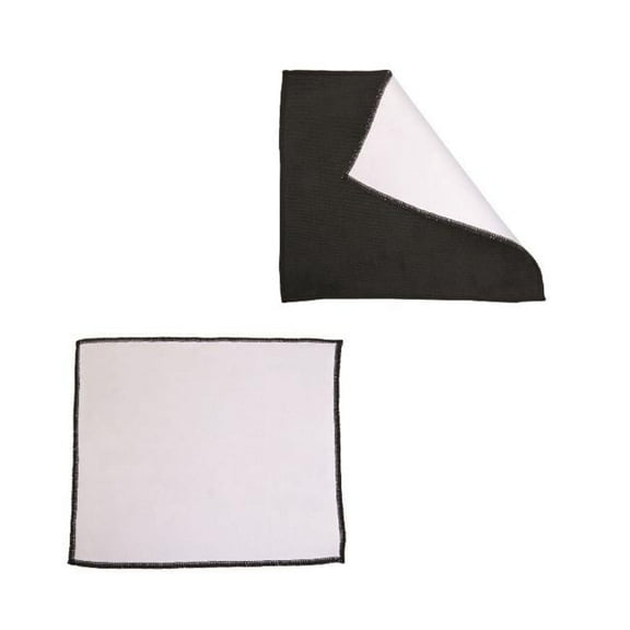 Debco CP8969 Pristaview Microfiber Cleaning Cloth - Black / White