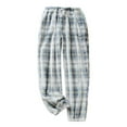 thumbnail image 3 of Feancey Fleece Pajamas Bottoms Women Winter Plush Warm Plaid Sleep Pants Elastic Waist Casual Loose Pjs Pants Fuzzy Loungewear with Pockets Yellow M, 3 of 6