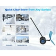 thumbnail image 4 of QinaQin Pelle à Neige Poussoir, 2 Roues Robustes avec Lame Inclinée de 30 Pouces, Bleu Clair, 4 of 9