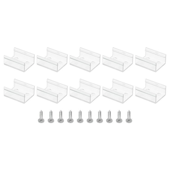 Uxcell LED Strip Light Clips Mounting Bracket Fixing Clips Plastic for 19mm-20.4mm Neon Light Cable Clear 40 Pack