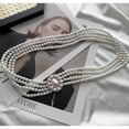 thumbnail image 4 of Versión de la cadena de cintura de perlas para mujer, cinturón de moda para vestido, decoración de diamantes de imitación, cintura elástica con cuentas, accesorio elegante para vestido, 4 of 5