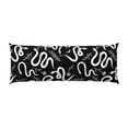 thumbnail image 2 of Lsque Hand Drawn Snake Body Pillow Case Cover,Ultra-Soft Microfiber Bed Pillow Cases 20x54 inches,Elegant Bedding,Breathable Durable Pillow Cover with Envelope Closure, 2 of 8