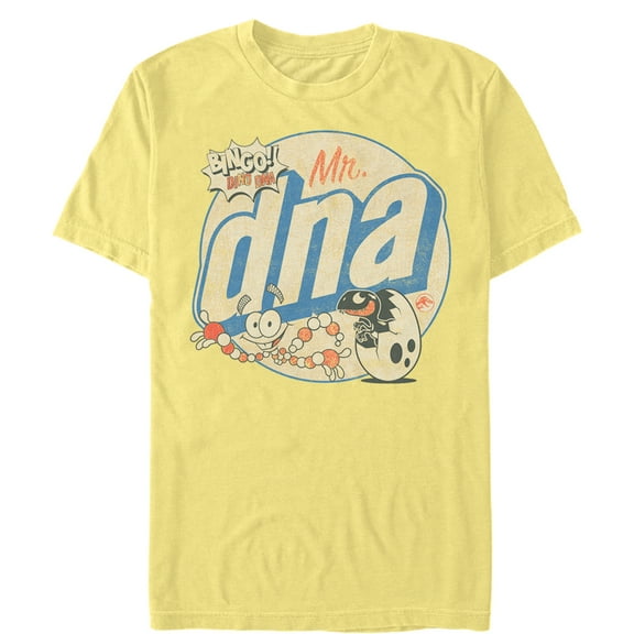 Men's Jurassic World Mr. DNA Cartoon  Graphic Tee Banana X Large
