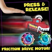 Stargo 2 Pack Monster Truck Toys [Shark & Bull] - Light Up Chomping Pull Back Trucks | Birthday Gifts For Toddlers, Boys Toys, Monster Truck Children’s Toys For Kids, Boys Ages 3, 4, 3-5 4-6 5-7 4-8
