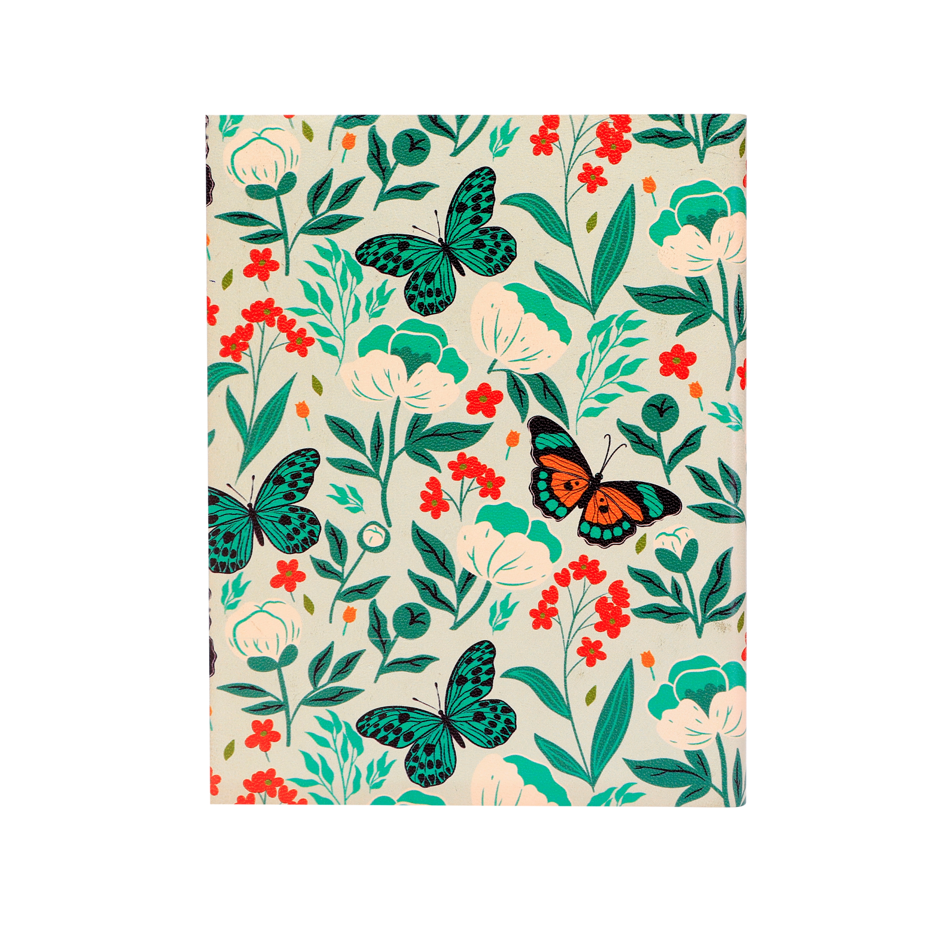 Leather Journal Writing Notebook A5 Floral Pattern