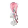 thumbnail image 2 of Peluca de cosplay con trenza rosa y azul de 55 cm sintética para anime, 2 of 3
