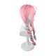 thumbnail image 2 of Peluca de cosplay con trenza rosa y azul de 55 cm sintética para anime, 2 of 3