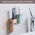 thumbnail image 3 of Toothpaste Dispenser- Dustproof Wall Mounted Hand Free Automatic Toothpaste Dispenser for Famliy Washroom Bathroom, 3 of 7