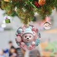 thumbnail image 3 of KIHOUT Christmas Snowman Christmas Tree Ornament Round Hanging Ornament, 3 of 3