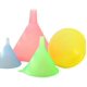 thumbnail image 1 of Juego de embudos de plástico, 5 piezas, embudos de colores del arcoíris, embudos de cocina para el hogar, 67mm, 84mm, 98mm, 112mm y 128mm, 1 of 4