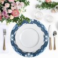 thumbnail image 4 of Ryvnso Winter Bohomia Flower Round Plate Mats Dining Table Placemat Set of 4 for Holiday Decoration, 4 of 7