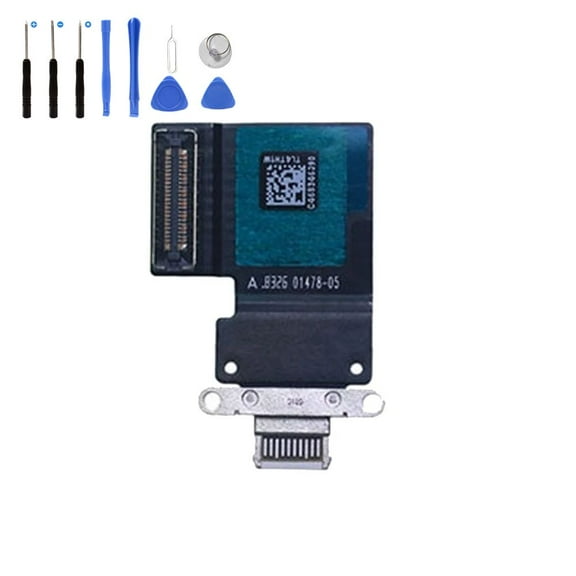 Eutoping USB Charging Port For Apple iPad Pro 12.9 (3rd Gen) A1876 A1895 A2014 Black Dock Connector Charger Board Flex Cable Assembly Replacement with tool