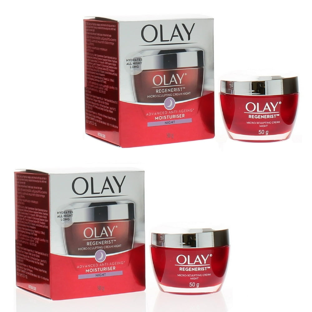 Olay Regenerist MicroSculpting Cream Night Advanced AntiAging Moisturiser 50g/1.7oz (2PACK