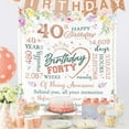 thumbnail image 3 of Gift for Women 40th Birthday, 40th Birthday Gifts Blanket, 40 Year Old Birthday Gifts for Women, Birthday Gifts for 40th Birthday Woman, 40th Birthday Gifts Decorations for Women Friends Sister, 3 of 5