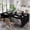 Black, variant on Finmind 13FT Modular Conference Table - Large Rectangle Meeting Seminar Space for 10-14 People (Two Tables)